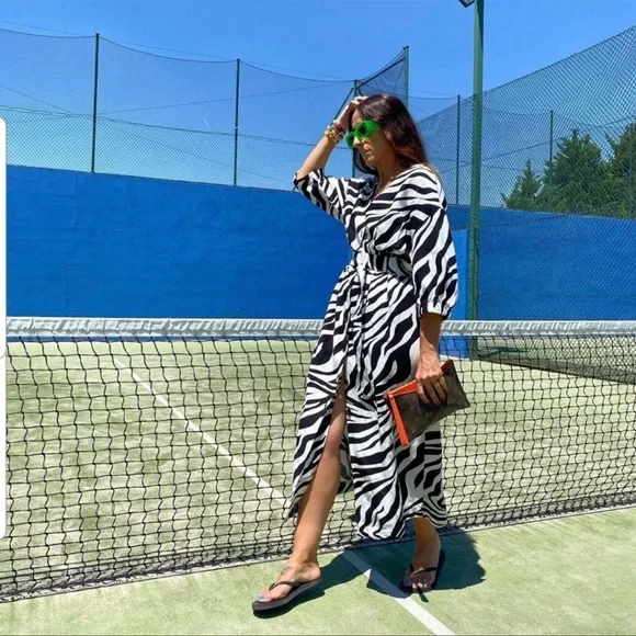 ZARA ANIMAL PRINT DRESS - Picture 6 of 15